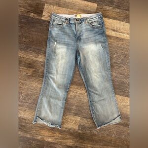 Democracy Jeans Size 16 Light Wash Denim AB Technology Elastic Waist